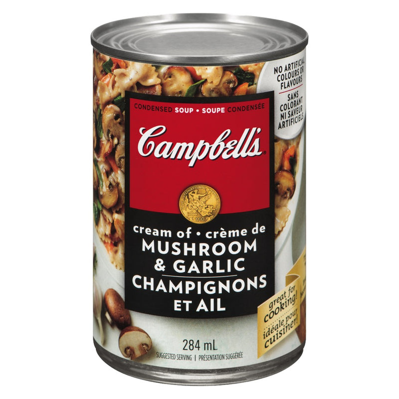 Campbell's Cream Of Mushroom & Garlic Condensed Soup, 284 mL