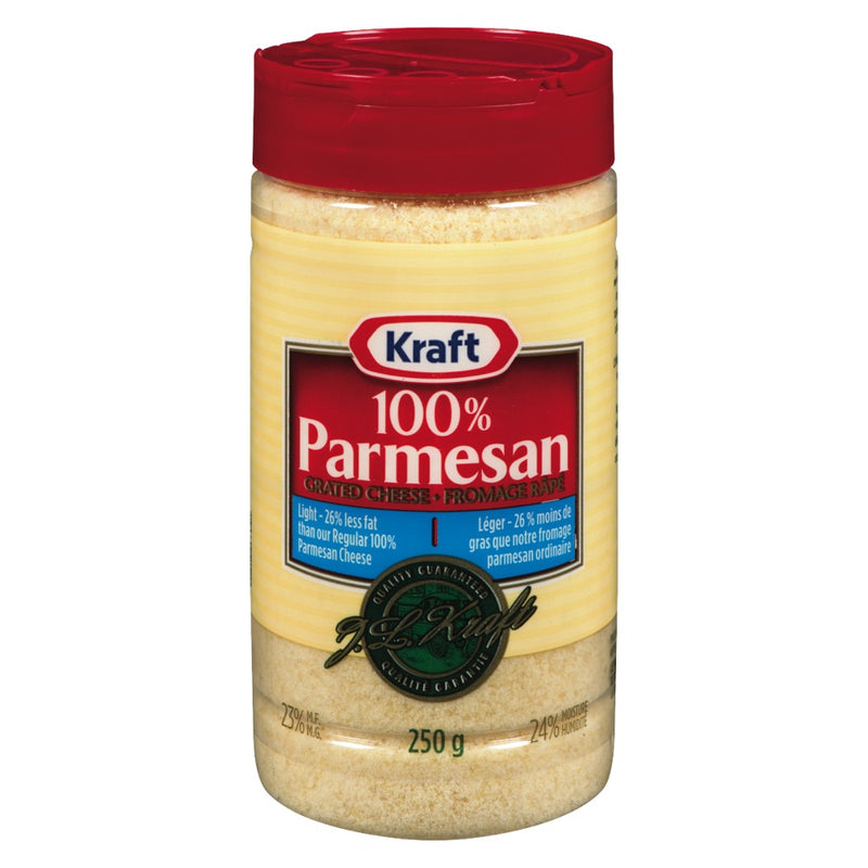Kraft 100% Light Parmesan Grated Cheese, 250 g