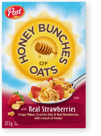 Post Honey Bunches Of Oats With Real Strawberries, 311 g