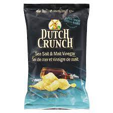 OLD DUTCH KETTLE COOKED SEA SALT & MALT VINEGAR CHIPS, 170g