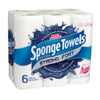 Sponge Towels Ultra Strong Rolls, 6 count