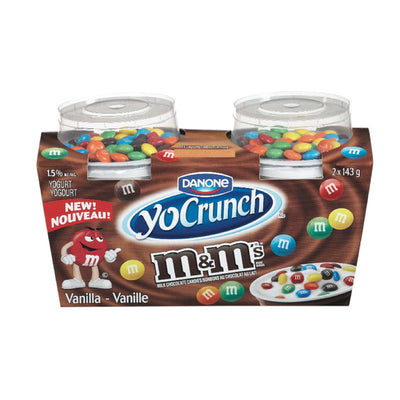 Danone Yogurt YoCrunch M&M's, 2 x 143 g