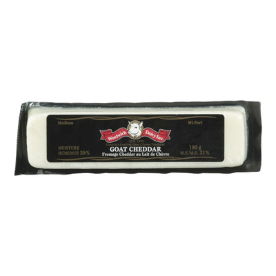 Woolwich Dairy Inc Medium Goat Cheddar, 190 g