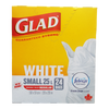 Glad Small White 25L Garbage Bags With Febreze, 24pk