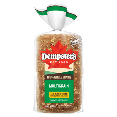 Dempster's 100% Whole Grain Bread, Multi Grain with Sunflower & Pumpkin Seeds, 600 g