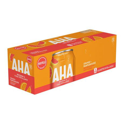AHA ORANGE GRAPEFRUIT, 12 x 355mL