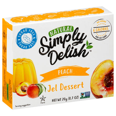 Simply Delish Natural Peach Jel Dessert, 20 g