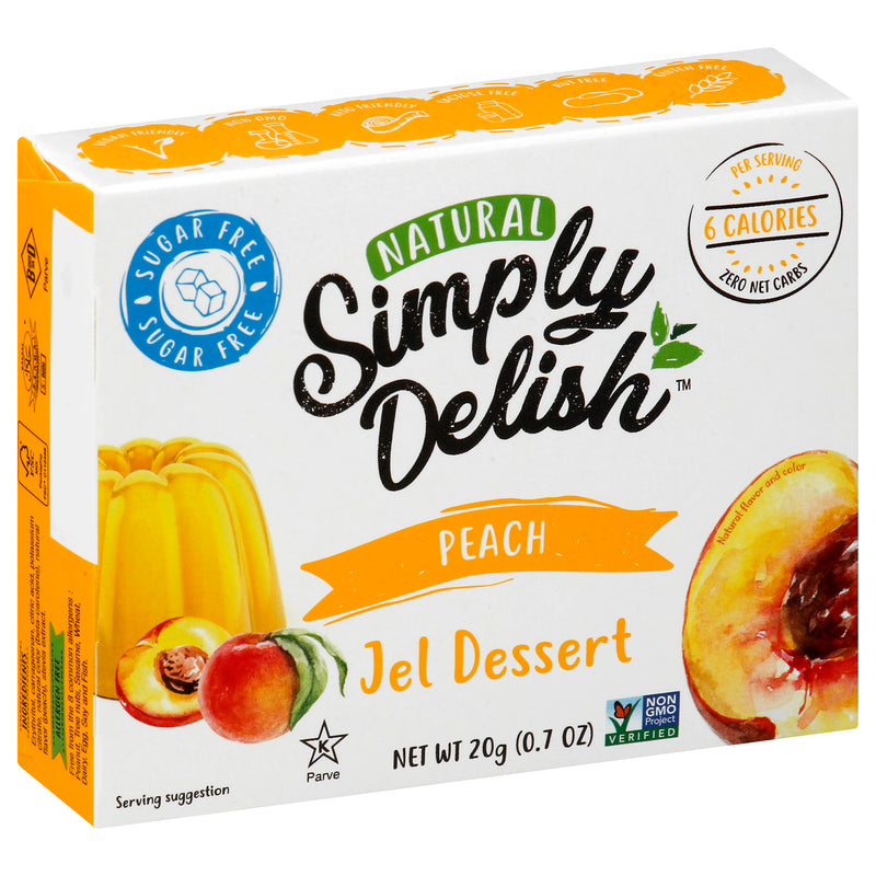 Simply Delish Natural Peach Jel Dessert, 20 g
