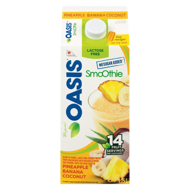 Oasis Pineapple Banana Coconut Smoothie, 1.75 l