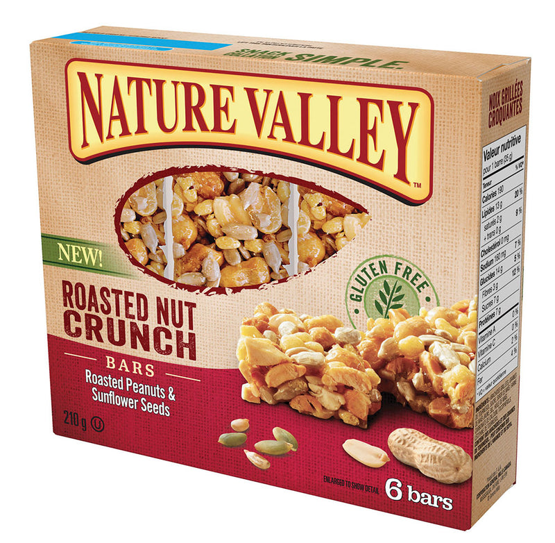 Nature Valley Roasted Nut Crunch Bars, 6 count, 210 g