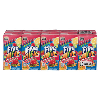 Five Alive Berry Citrus Fruit Beverage Pouches, 10 count, 200 ml