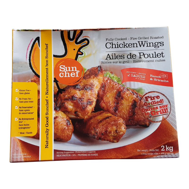 Fully cooked chicken wings