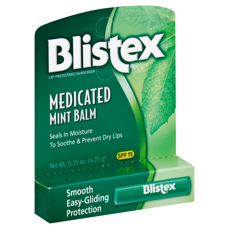 Blistex Medicated Balm, Mint - 0.15 oz stick