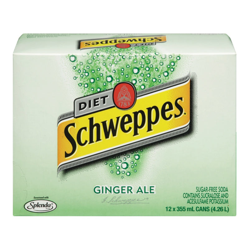 Diet Schweppes Ginger Ale, 12 x 355mL