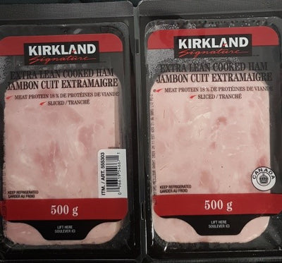 KIRKLAND EXTRA LEAN COOKED HAM, 2pk