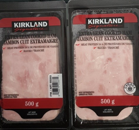 KIRKLAND EXTRA LEAN COOKED HAM, 2pk