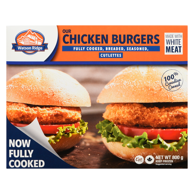 Watson Ridge Chicken Burgers, 800 g