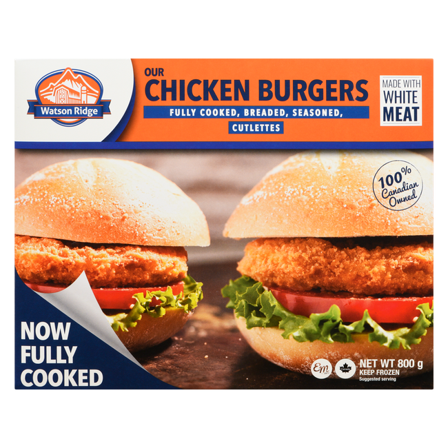 Watson Ridge Chicken Burgers, 800 g