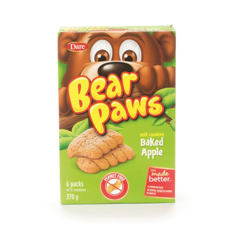Dare Bear Paws Baked Apple Soft Cookies, 270 g