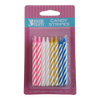 Bakery Crafts Rainbow Candy Stripes Candles, 24 ct
