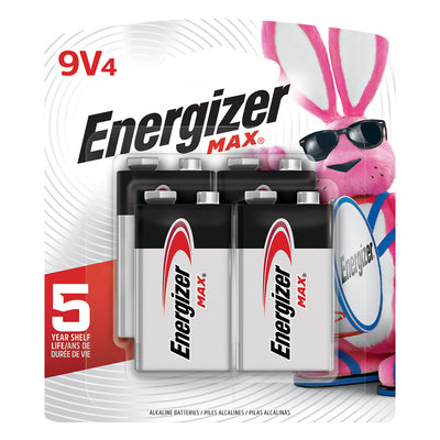 Energizer Max 9V Batteries, 4 PK