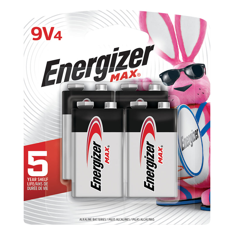 Energizer Max 9V Batteries, 4 PK