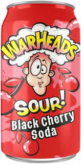 WarHeads Sour Black Cherry Soda, 355 mL
