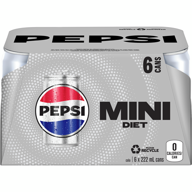 Diet Pepsi Mini, 6 x 222mL
