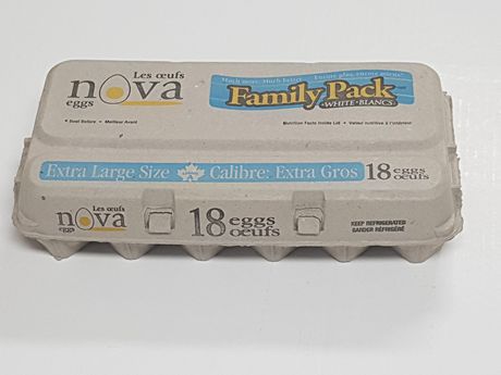 Nova Extra Large Size Eggs, 18 ct