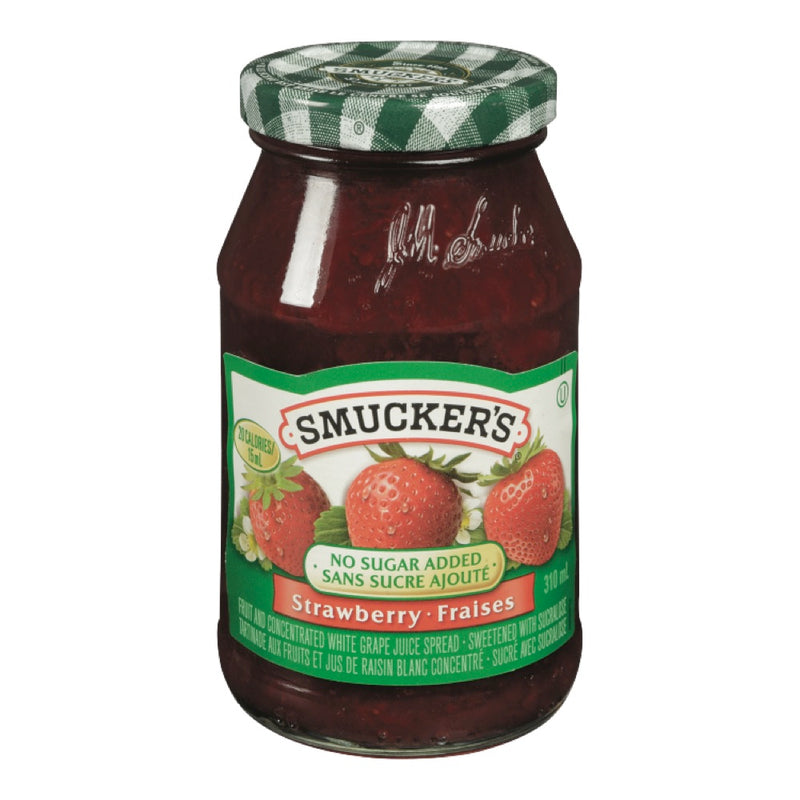 Smucker's No Sugar Added Strawberry Jam, 310 mL