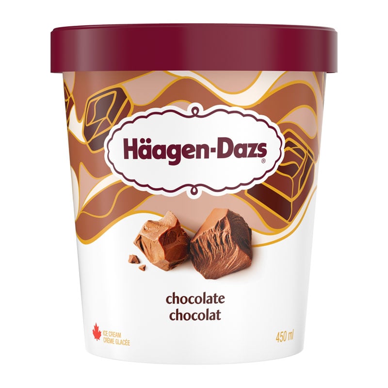 Haagen-Dazs Chocolate Ice Cream, 450 mL