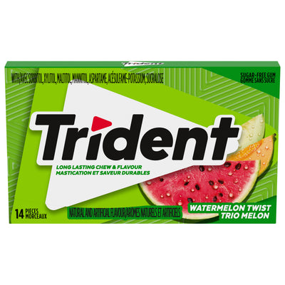Trident Sugar-Free Watermelon Twist Gum, 14 pieces