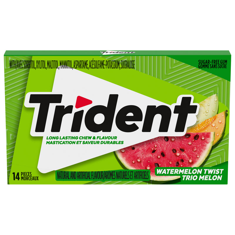 Trident Sugar-Free Watermelon Twist Gum, 14 pieces