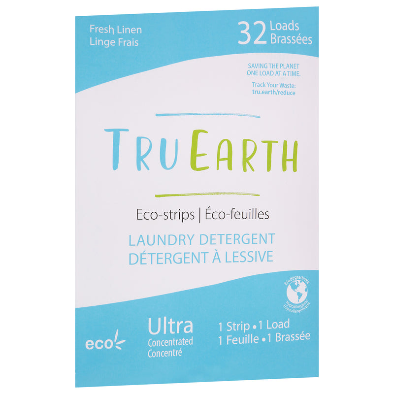Tru Earth Eco-Strips Fresh Linen Laundry Detergent, 1 strip