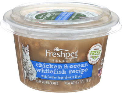 Freshpet Chicken & Ocean Whitefish Recipe Fresh Cat Food, 128 g