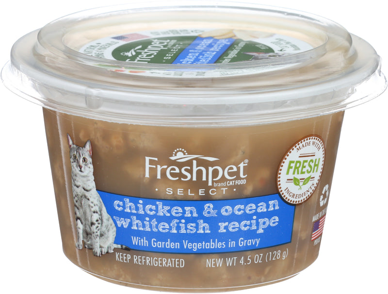 Freshpet Chicken & Ocean Whitefish Recipe Fresh Cat Food, 128 g