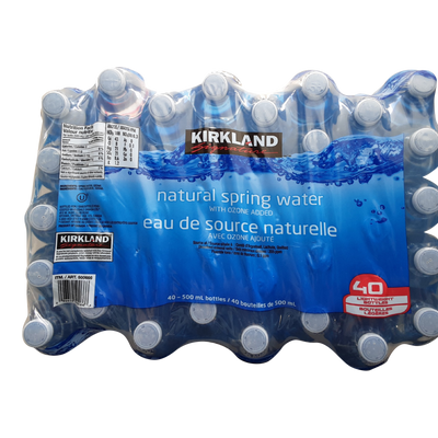 Kirkland Natural Spring Water, 40 x 500 mL