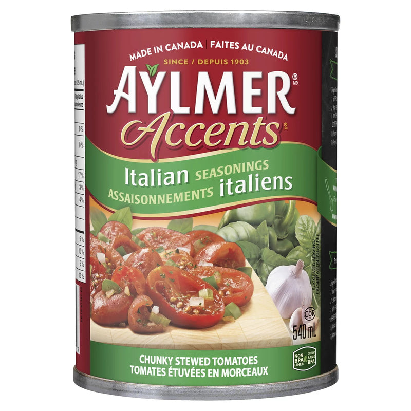 Aylmer Italian Seasoning Chunky Stewed Tomatoes, 540 mL