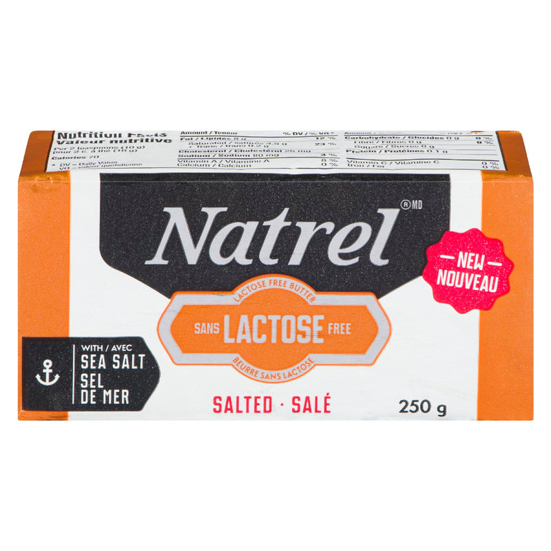 NATREL LACTOSE FREE SALTED BUTTER, 250g