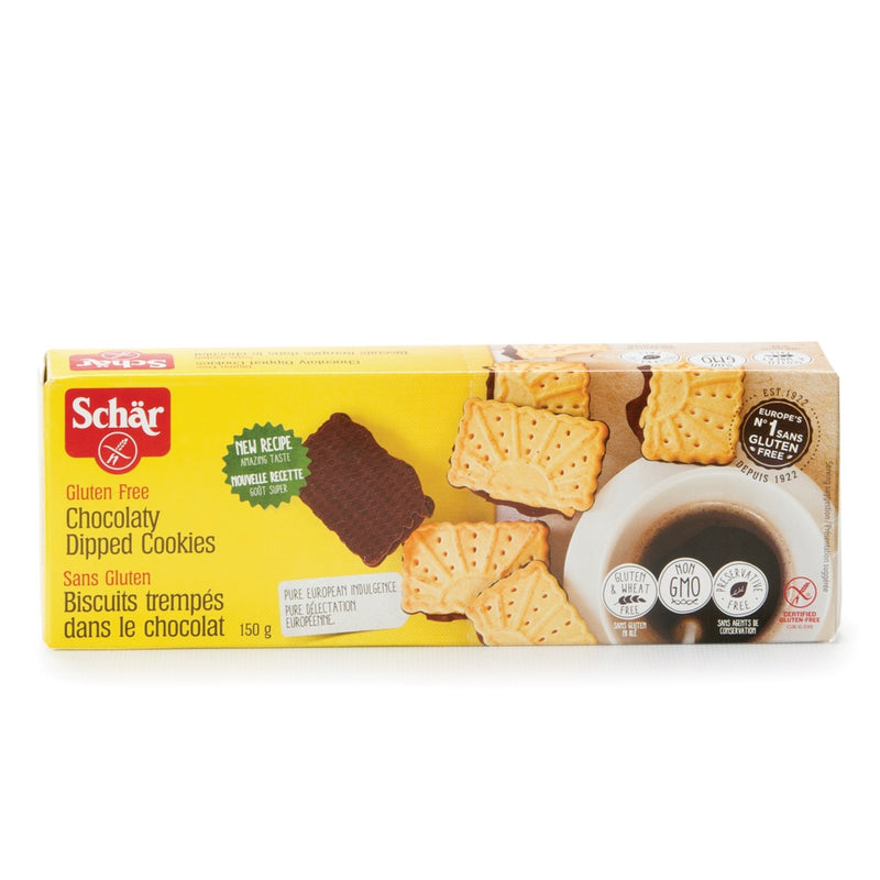 Schar Gluten Free Chocolate Dipped Cookies, 150 g