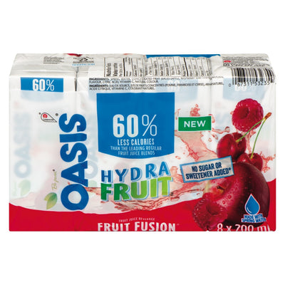 Oasis Hydra Juice Fruit Fusion, 8 x 200mL