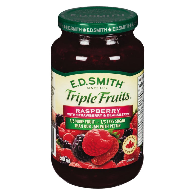 E.D. Smith Triple Fruits Raspberry with Strawberry & Blackberry 500 mL