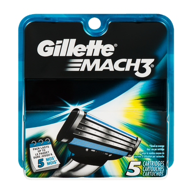 Gillette Mach 3 Cartridges, 5 ct