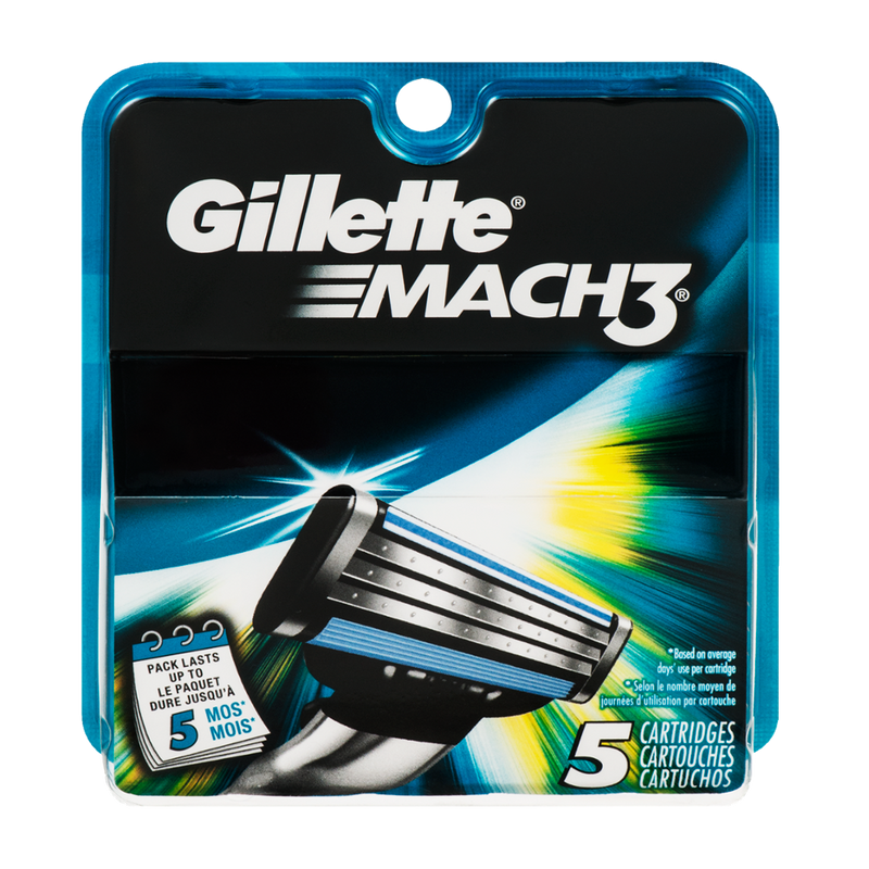 Gillette Mach 3 Cartridges, 5 ct