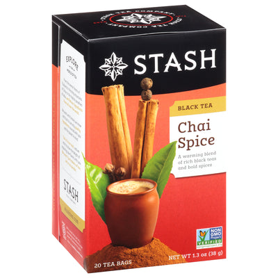 Stash Black Tea Chai Spice Black Tea Bags, 38g  (20ct)