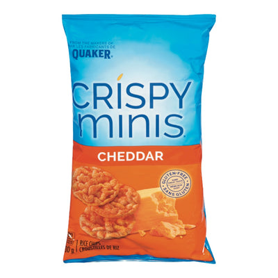 Quaker Crispy Minis Cheddar Rice Chips, 100g