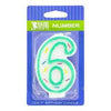 Bakery Crafts Number 6 Birthday Candle