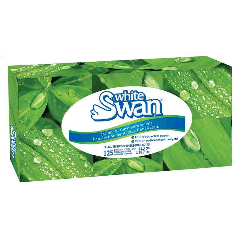 White Swan Facial Tissues, 125 ct