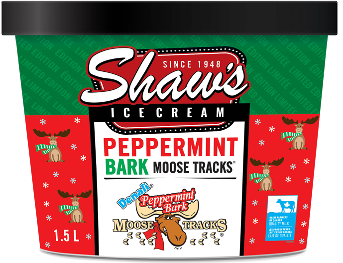 Shaw's Peppermint Bark Moose Tracks, 1.5 l