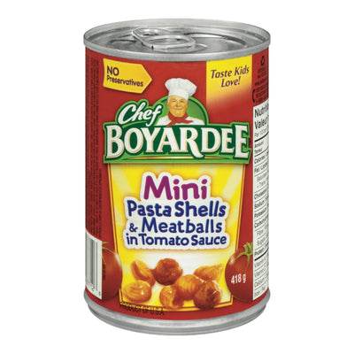 Chef Boyardee Mini Pasta Shells & Meatballs, 418 g
